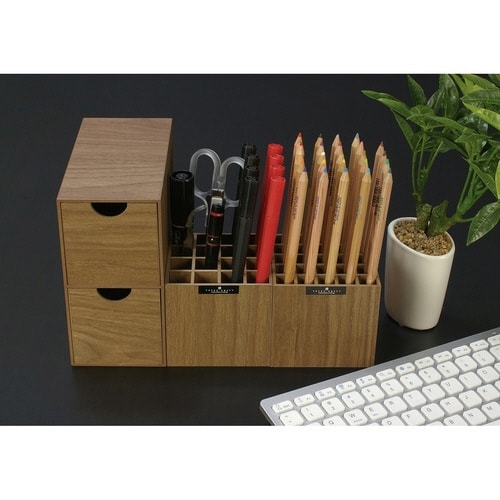 木製 ペンスタンド ペン立て バスク ブラウン