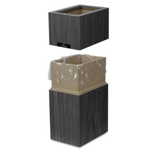 ゴミ箱 5.3L バスク M カバー付 ブラック