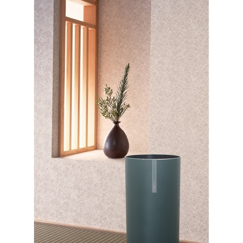 ゴミ箱 フタなし Lサイズ さざ波 ブルー