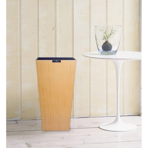 ゴミ箱 9.5L ウッドグレイン 木目調 ベージュ