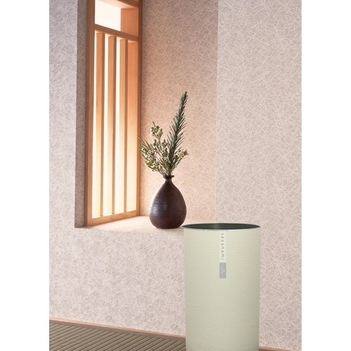 ゴミ箱 フタなし Lサイズ さざ波 アイボリー