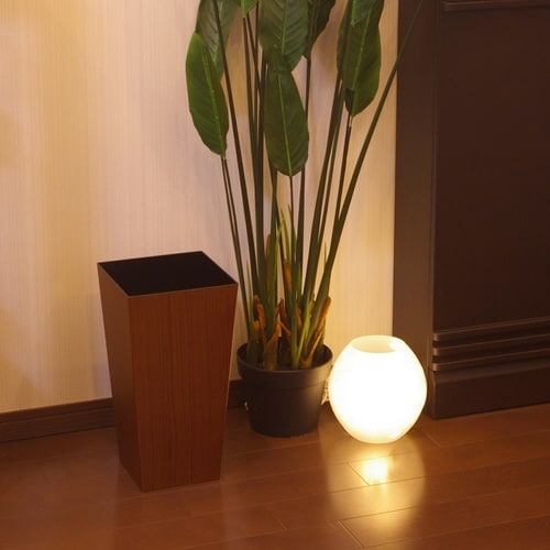 ゴミ箱 9.5L ウッドグレイン 木目調 ブラウン