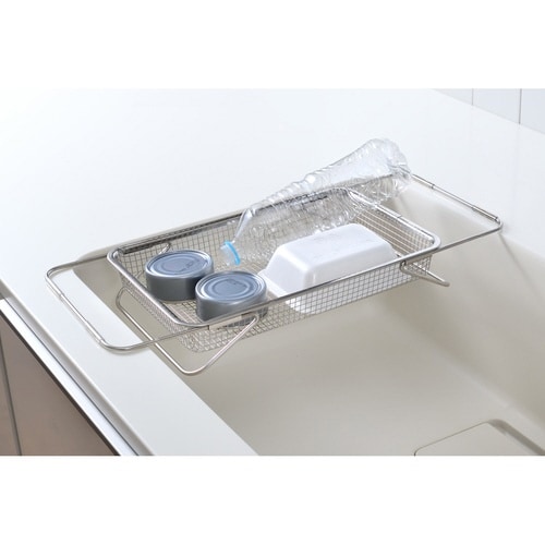 水切りかご シンクの中でも外でも水切りメッシュかご