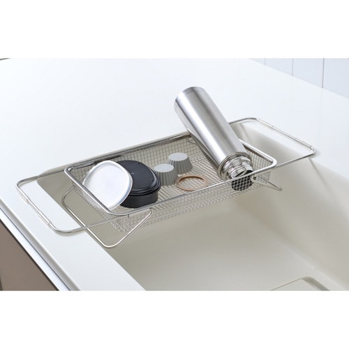 水切りかご シンクの中でも外でも水切りメッシュかご