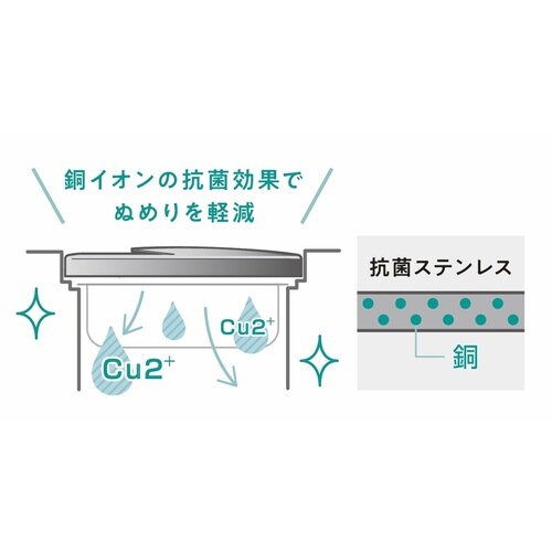 leye 排水口カバー 抗菌ステンレス排水口カバー