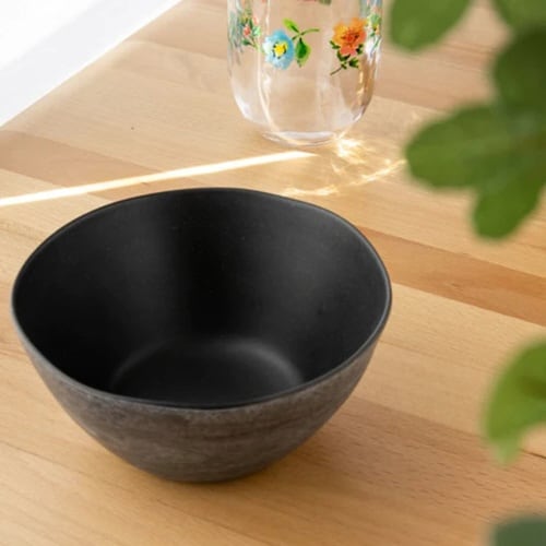 ボウル 15cm 木目調 ブラック ブラック