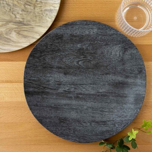 プレート 27cm 木目調 ブラック ブラック