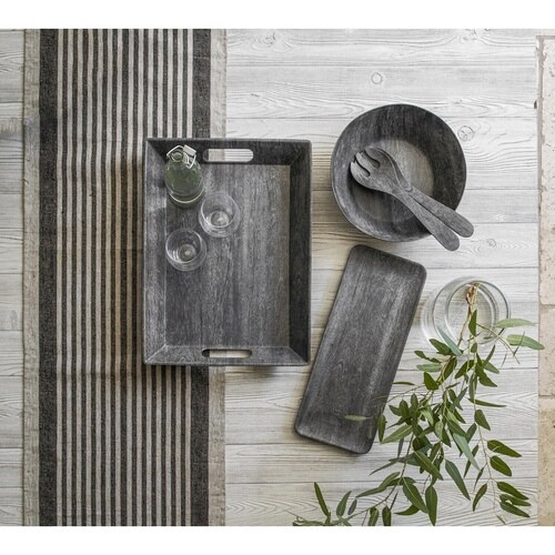 トレー 45cm 木目調 ブラック ブラック