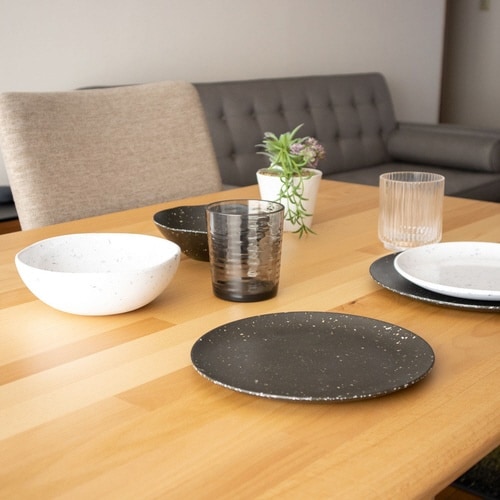 ボウル 17cm オリオン テラゾ ブラック