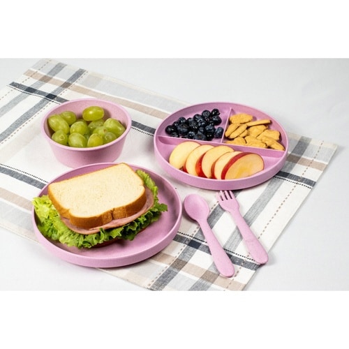 ランチプレート 18.5cm キッズ ピンク