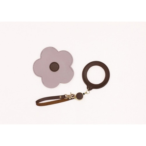 ルーペ チャームルーペ フラワー 携帯用 グレー