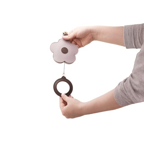 ルーペ チャームルーペ フラワー 携帯用 グレー