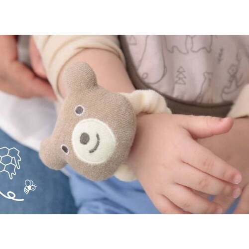 ガラガラ ベビーリスト ブラウン