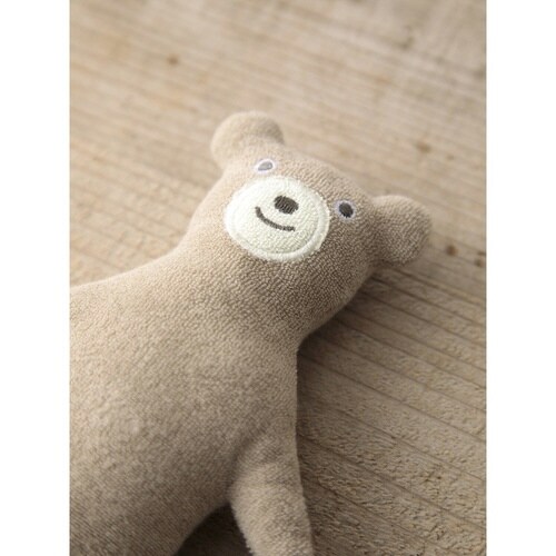 ガラガラ マスコット スマイリーくまさん ブラウン