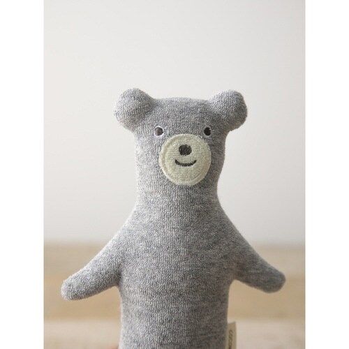 ガラガラ マスコット スマイリーくまさん グレー