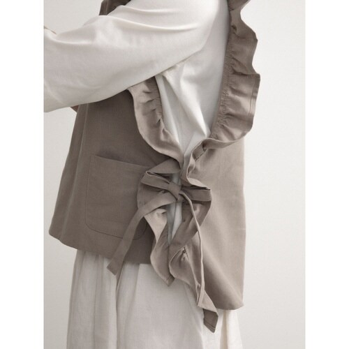 エプロン 無地 Linc グレージュ