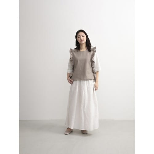 エプロン 無地 Linc グレージュ