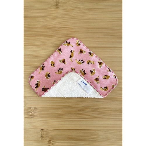 ミニタオル 15×15cm レッサーパンダ ピンク