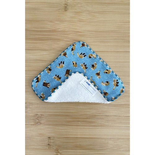 ミニタオル 15×15cm サックス