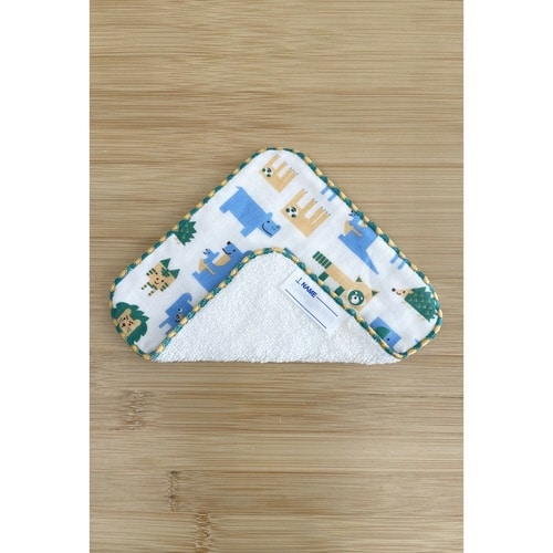 ミニタオル 15×15cm サックス