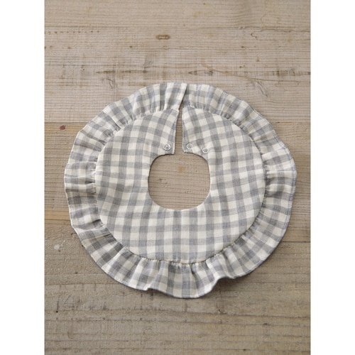 スタイ まあるいフリルスタイ 女の子 杢ギンガム