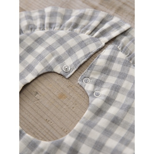 スタイ まあるいフリルスタイ 女の子 杢ギンガム