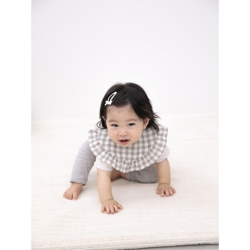 スタイ まあるいフリルスタイ 女の子 杢ギンガム