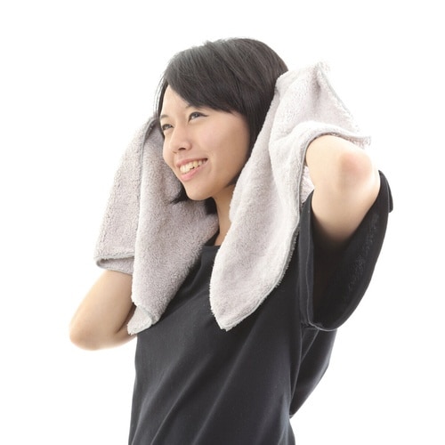 タオル ヘアタオル 40×100cm ライトグレー