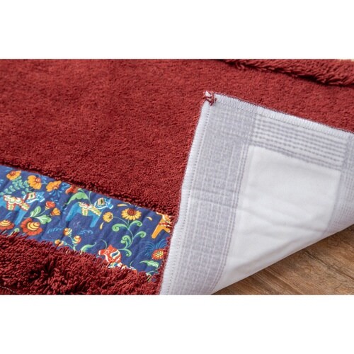 玄関マット ダーラヘスト 屋内 ワインレッド