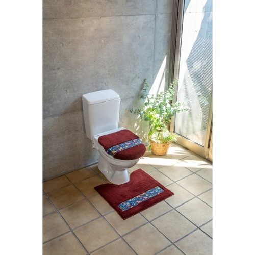 トイレマット ダーラヘスト ワインレッド