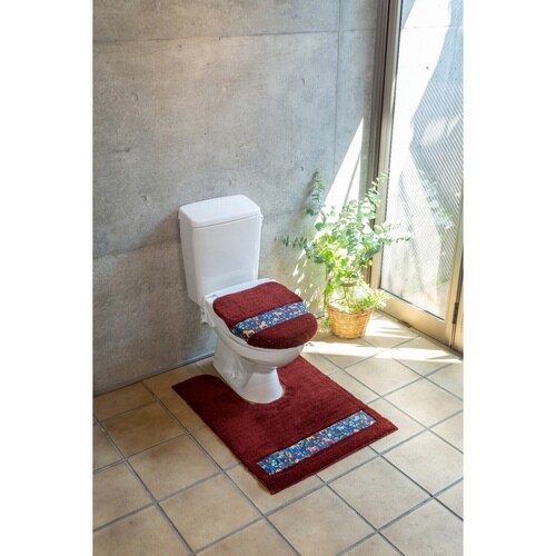 トイレマット ダーラヘスト 耳長 ワインレッド