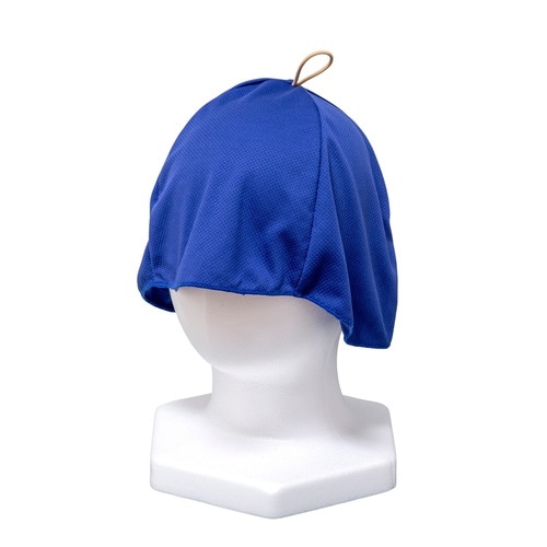 サウナハット 水でヒンヤリ冷感サウナハット ブルー