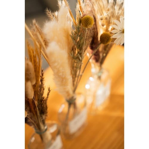 ドライフラワー スキットル ガラスベース付き D