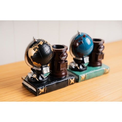 ペン立て アンティーク ペンスタンド ブルー