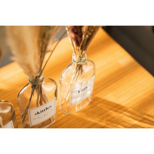 ドライフラワー スキットル ガラスベース付き A