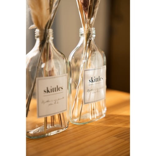 ドライフラワー スキットル ガラスベース付き C