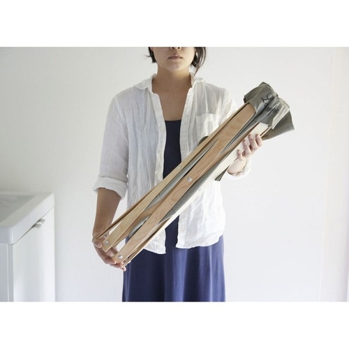 ランドリーバスケット ナチュラル×グレー