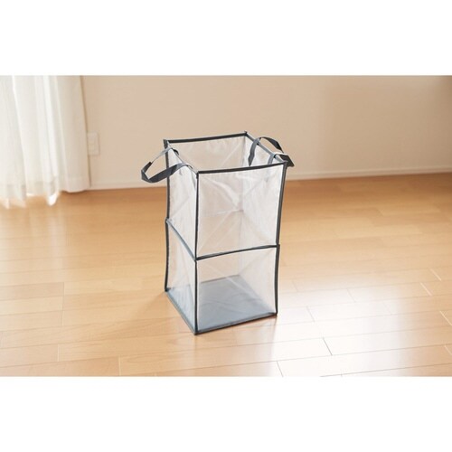 ランドリーバスケット Lサイズ グレー