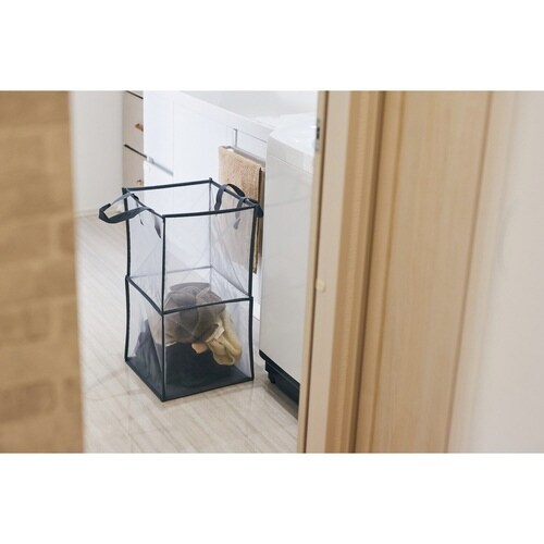 ランドリーバスケット Lサイズ グレー