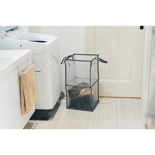 ランドリーバスケット Lサイズ グレー