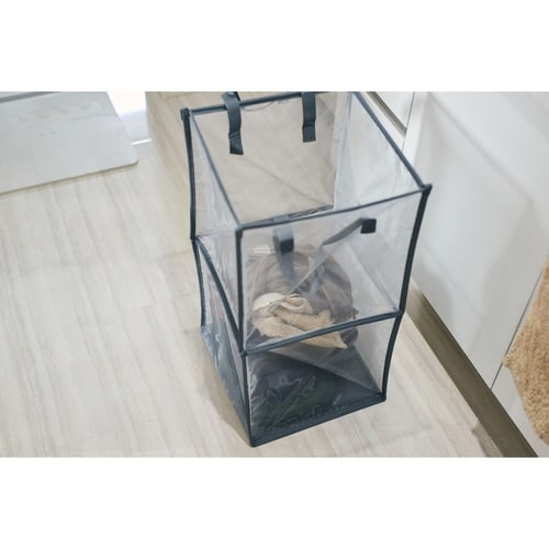 ランドリーバスケット Lサイズ グレー