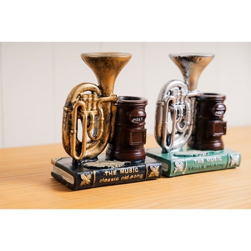 ペン立て アンティーク ペンスタンド シルバー