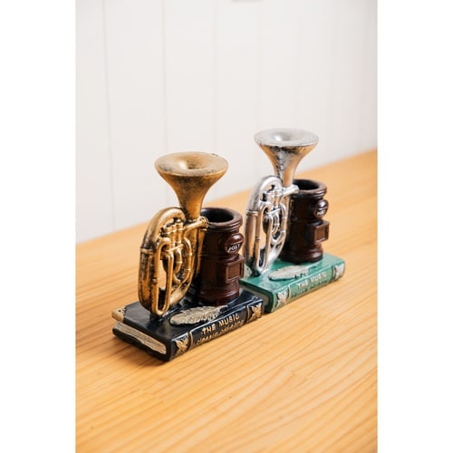 ペン立て アンティーク ペンスタンド シルバー