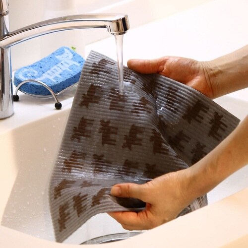 水切りマット e.スポンジワイプ ブラウングレー