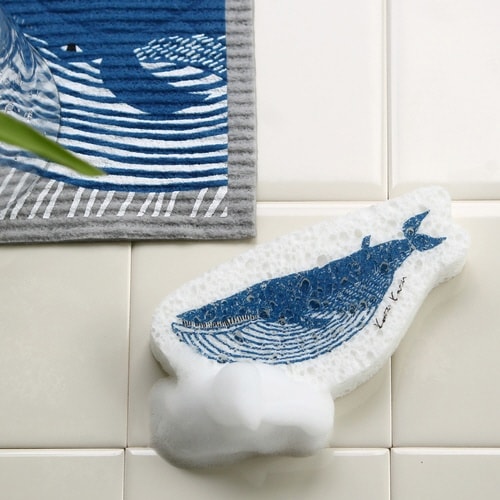 キッチンスポンジ e.ポップアップスポンジ クジラ