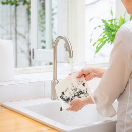 ふきん e.スポンジワイプ ムーミン ブラック