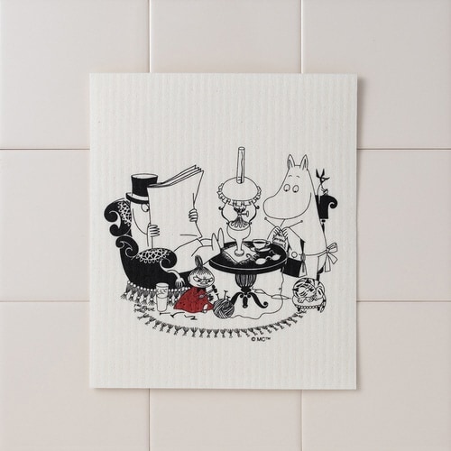 ふきん e.スポンジワイプ ムーミン ブラック