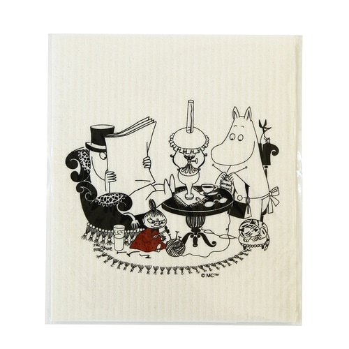 ふきん e.スポンジワイプ ムーミン ブラック