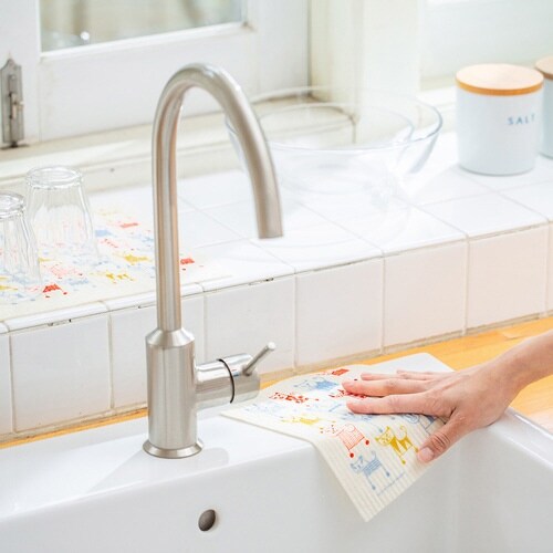 ふきん e.スポンジワイプ レーナ ネコ