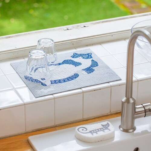 水切りマット e.スポンジワイプ kata ネコ